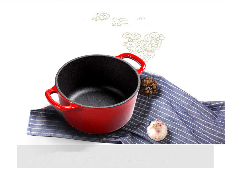 Enamel Cast Iron Hat Pot Stock Pot for Stews 