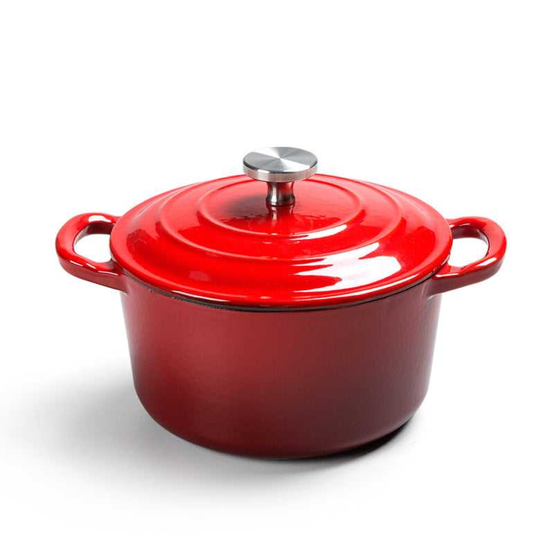 Enamel Cast Iron Hat Pot Stock Pot for Stews 