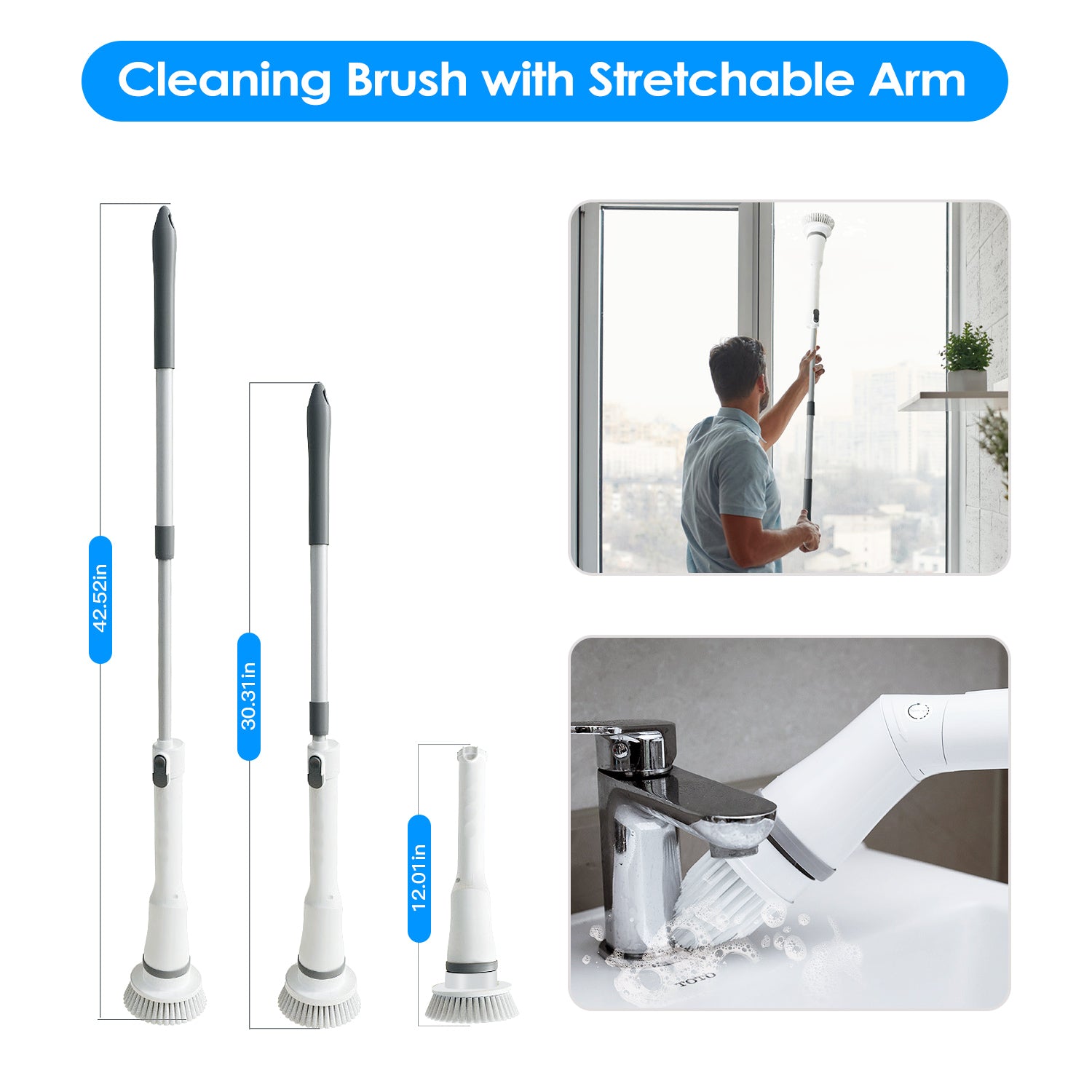 Electric Spin Scrubber Cordless Cleaning Brush