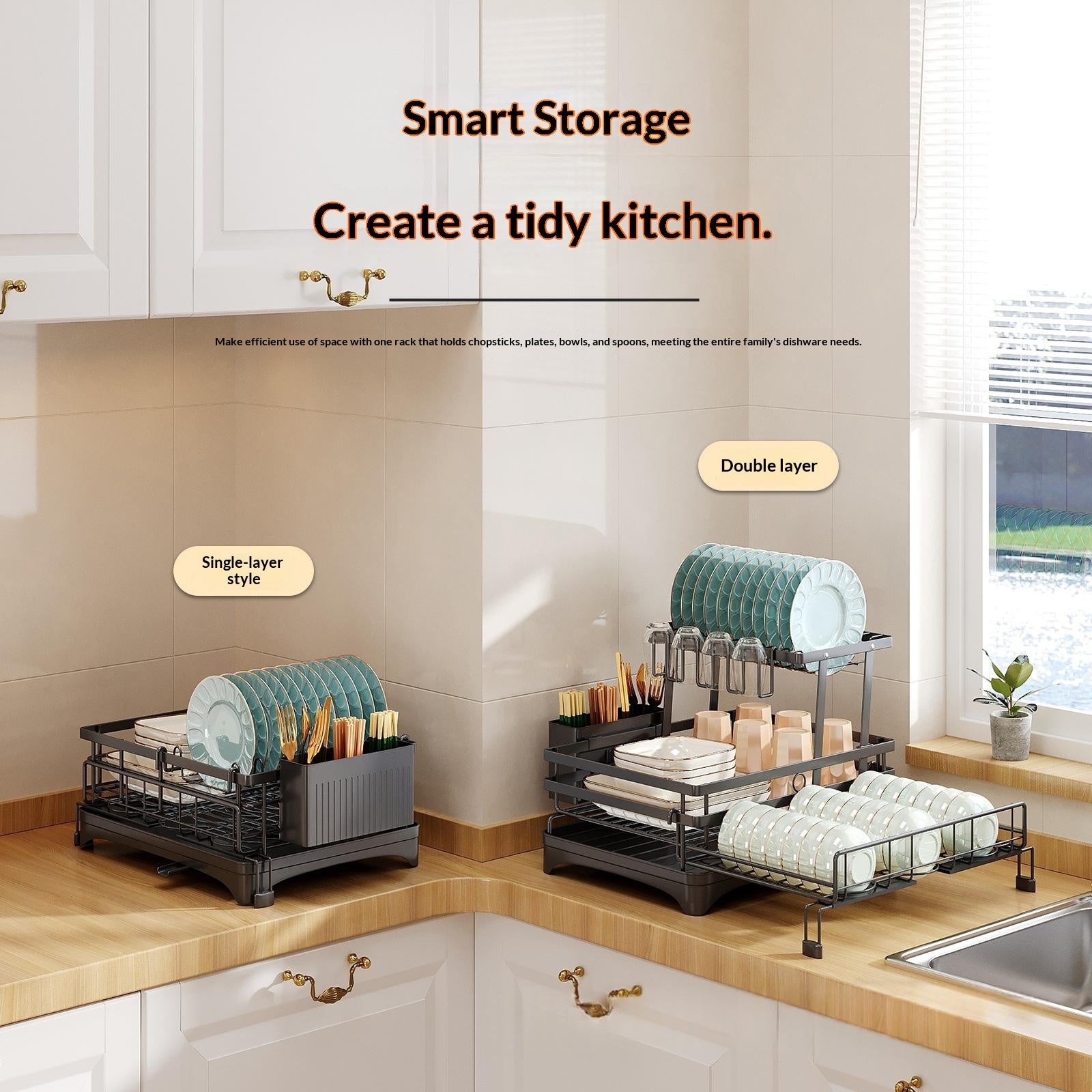 Household Kitchen Organizer Rack for Easy Storage