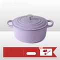 Enamel Cast Iron Soup Pot with Lid for Cooking 