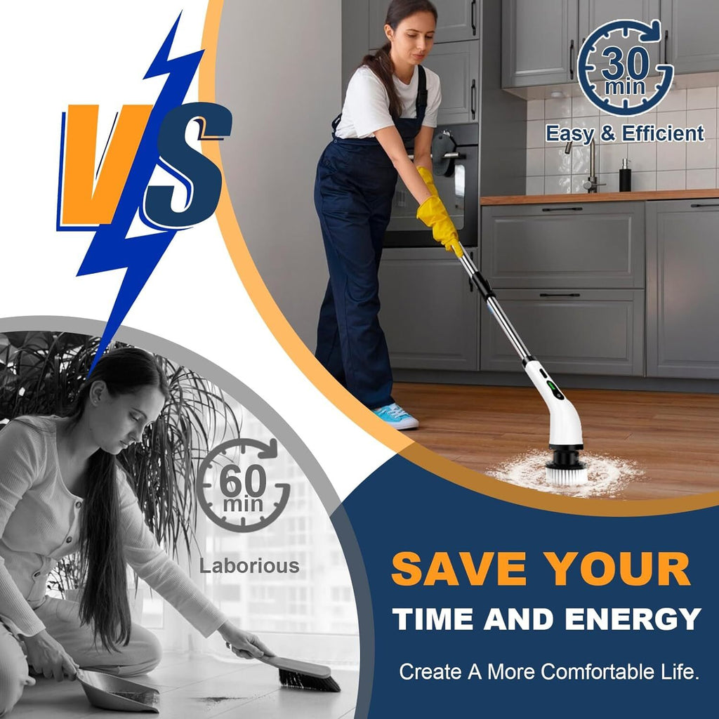 Cordless Electric Spin Scrubber for Bathroom Cleaning